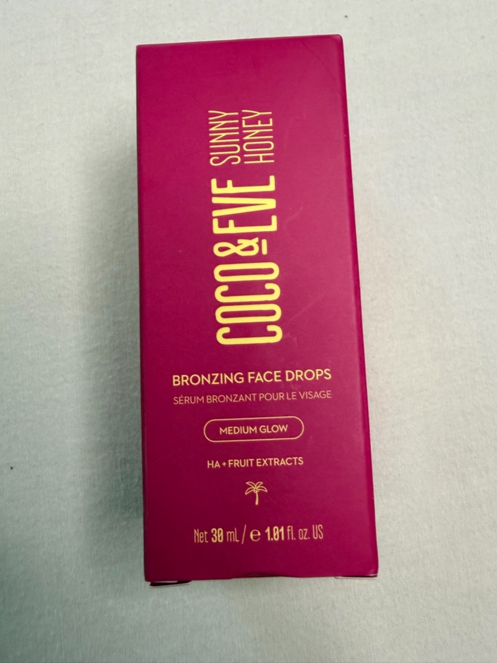 Coco & Eve Face Drops ☀️ Self Tanner Serum Medium Glow NEW 30ml